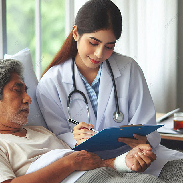 doctor explaining medical diagnosis and treatment necessity to patient