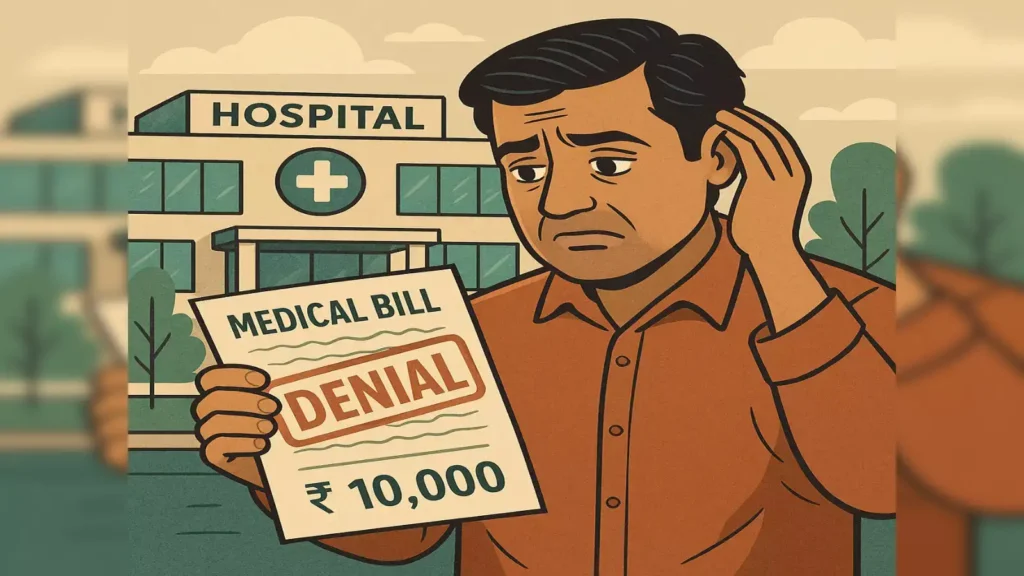 stress after health insurance claim rejected unnecessary treatment india