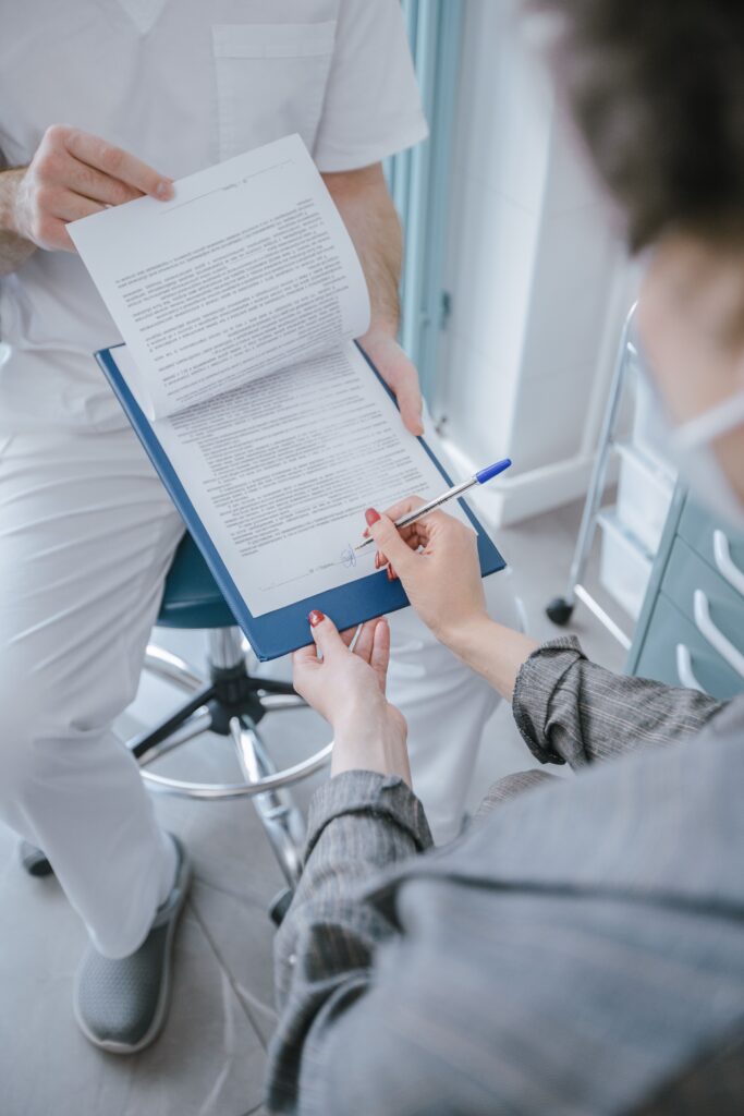 Patient discussing missing ambulance records with hospital staff