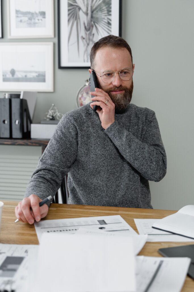 Customer contacting health insurance company about claim on hold