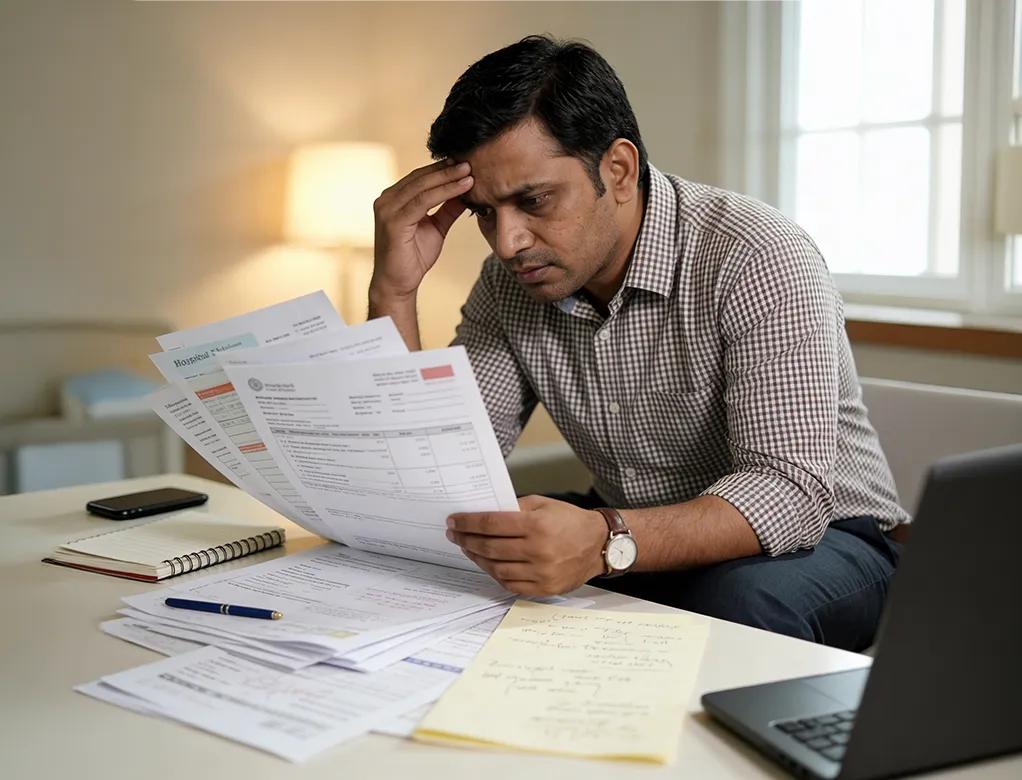 Health insurance reimbursement claim rejected after paying the hospital bill